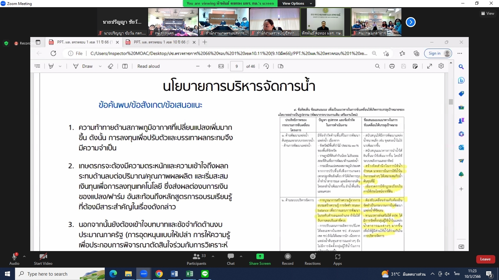 title - ผู้ตรวจราชการกรม ส.ป.ก.เข้าร่วมการประชุมติดตามผลการดำเนินงานตามแผนการตรวจราชการและการขับเคลื่อนแบบบูรณาการในพื้นที่ของผู้ตรวจราชการกระทรวงเกษตรและสหกรณ์ ประจำปีงบประมาณ พ.ศ. 2566 รอบที่1 เขตตรวจราชการที่ 11 (สกลนคร นครพนม มุกดาหาร)